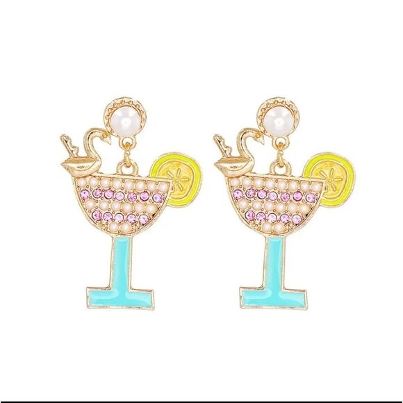Last pair! New beach cocktail with flamingo earrings - Picture 8 of 10